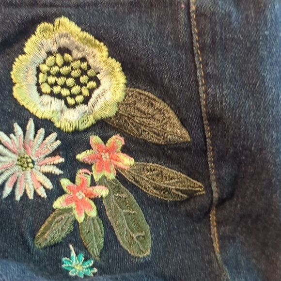 Aeropostale‎ Girls floral embroidered skinny jeans size 12 NWT - Picture 6 of 7